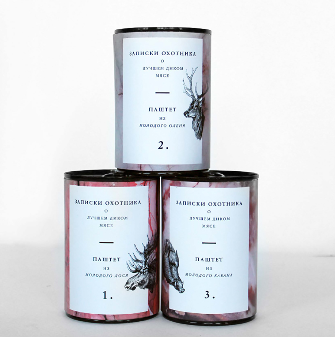 Проект упаковки мясной продукции «Записки охотника».