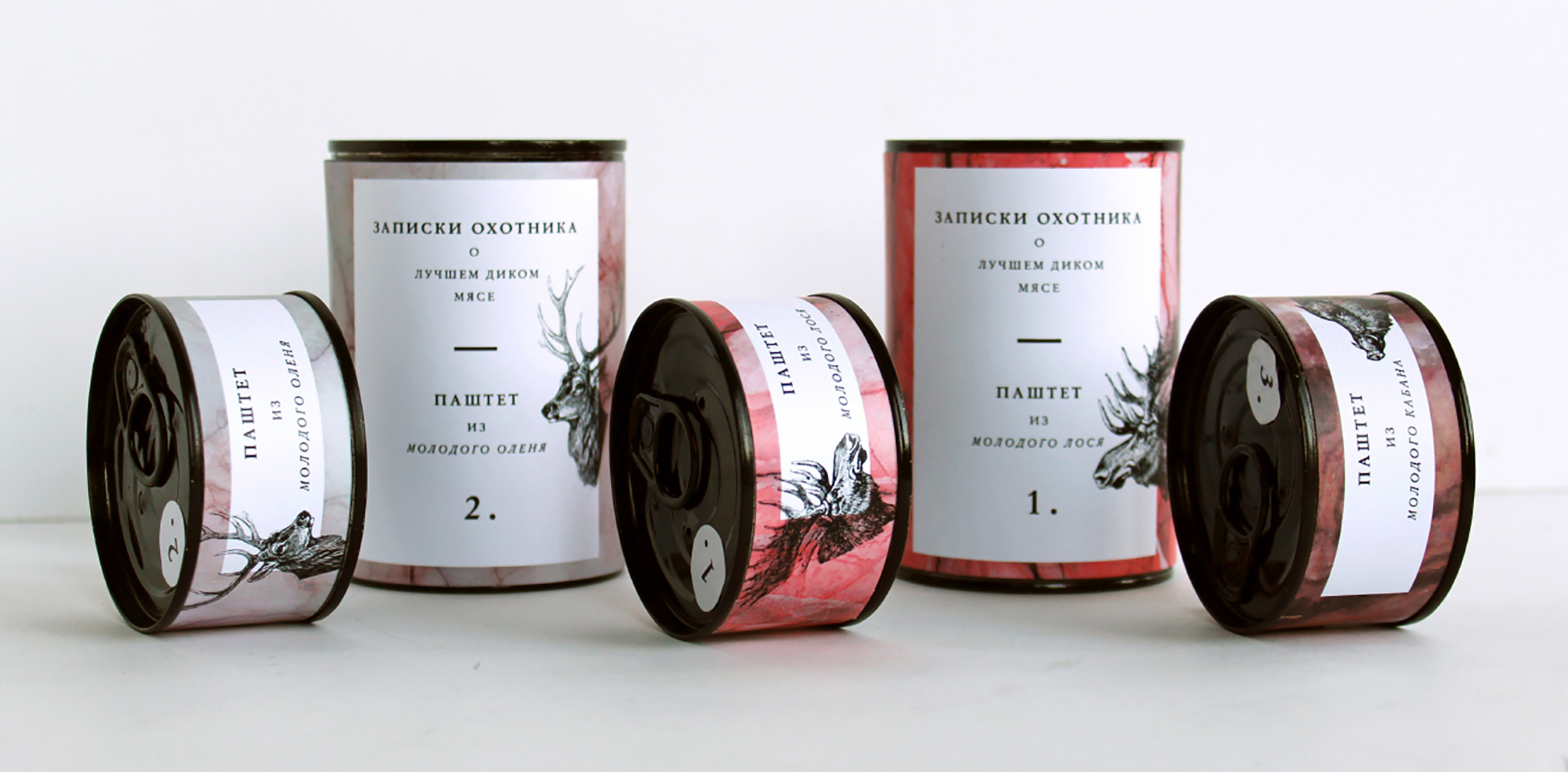Проект упаковки мясной продукции «Записки охотника».