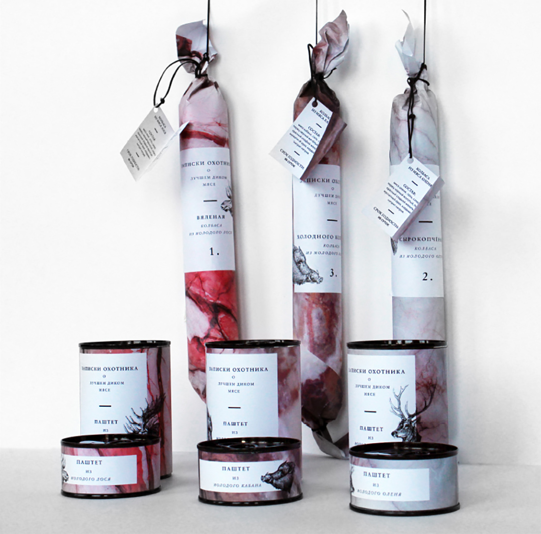 Проект упаковки мясной продукции «Записки охотника».