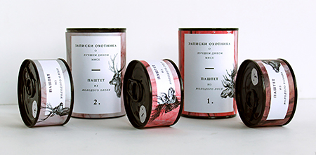 Проект упаковки мясной продукции «Записки охотника».