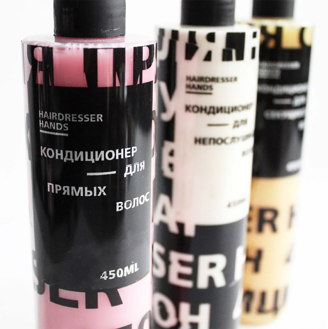 Проект упаковки средств для ухода за волосами «Hairdresser hands».