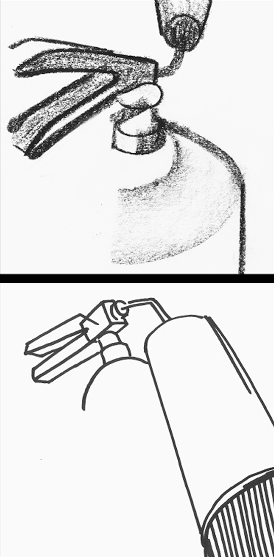 Визуальное исследование объекта: огнетушитель.