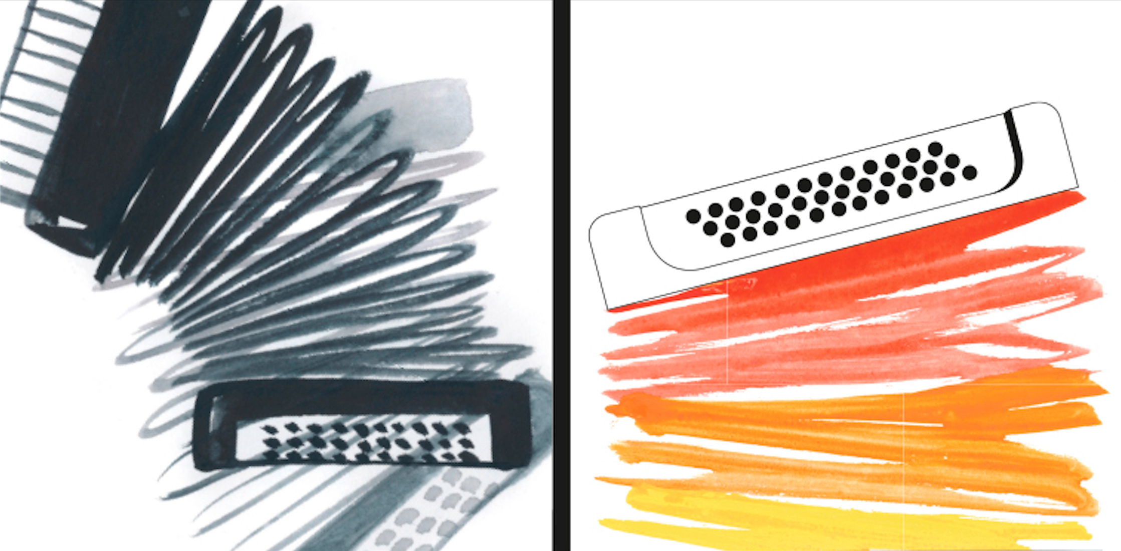 Визуальное исследование объекта: аккордеон.